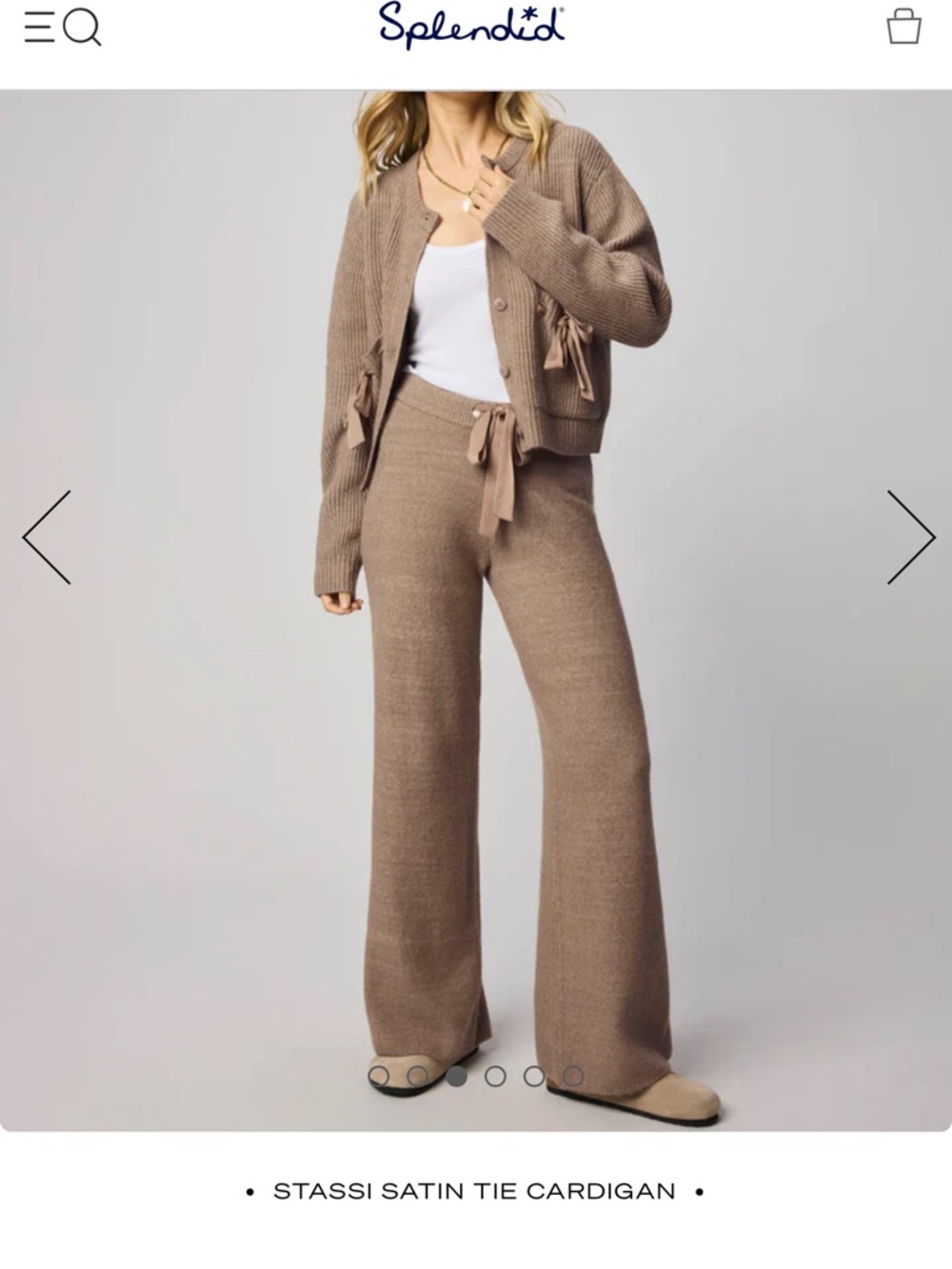 Splendid Stassi Satin Tie Cardigan